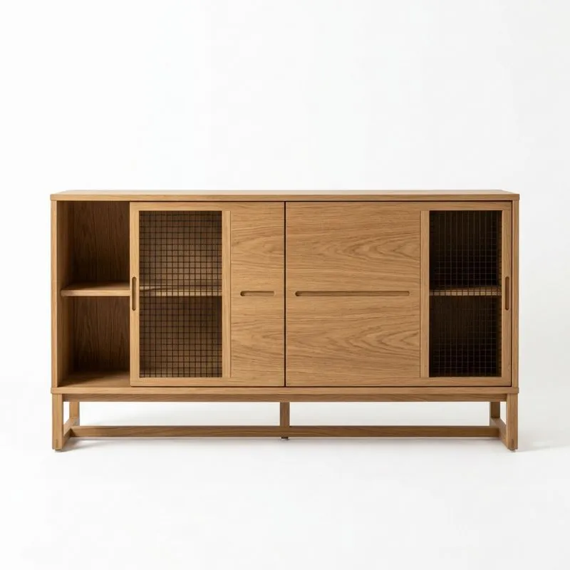 Sideboard Eiche mit Gittertüren Länge160cmxBreite40cmxHöhe85cm