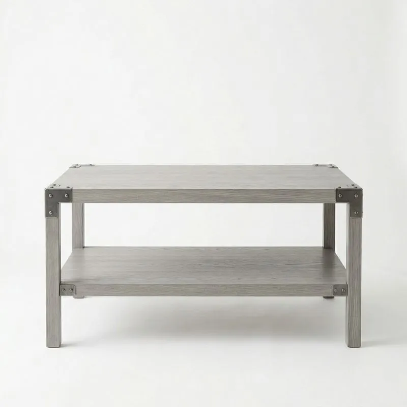 Couchtisch Rechteckig Grau Holzeffekt Länge90cmxBreite55cmxHöhe40cm