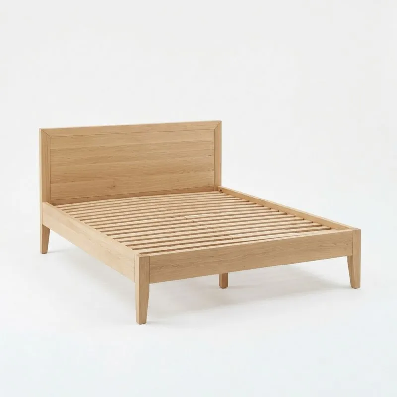 Bett Eiche Massivholz Länge200cmxBreite180cmxHöhe90cm Natur