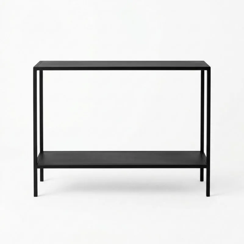 Schwarzer Stahltisch Länge110cm x Breite35cm x Höhe75cm