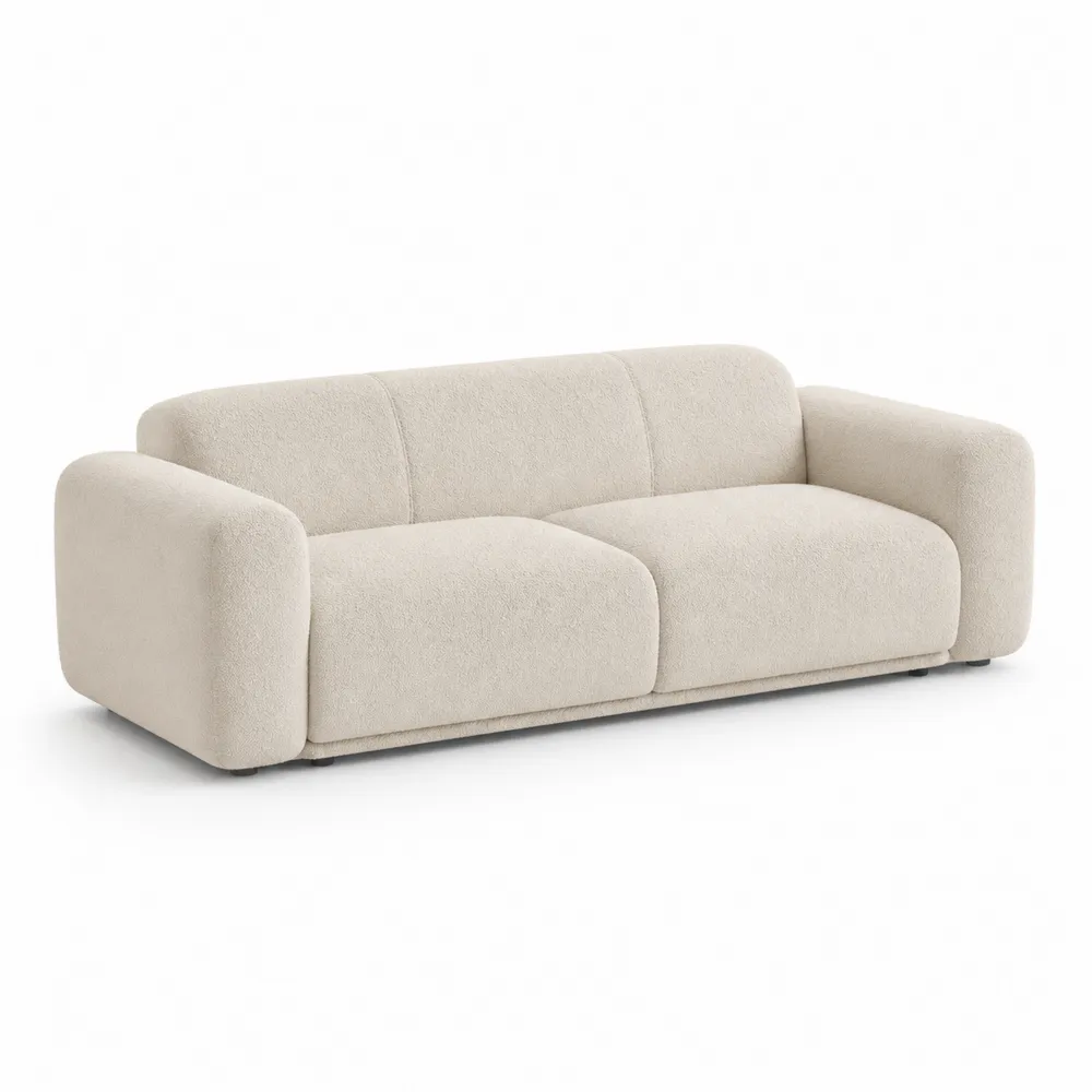 Sofa Zweisitzer 200cm Bouclé Creme-Modernhavneu