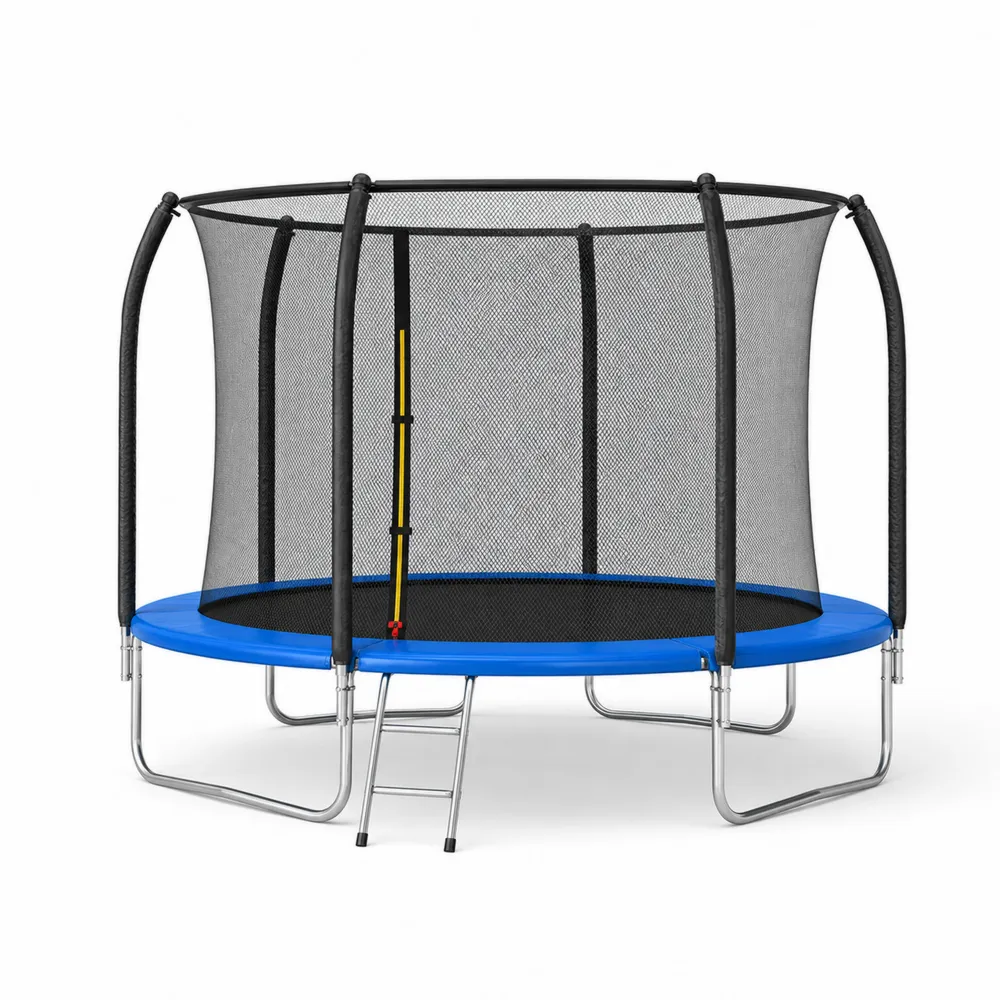 Trampolin Rund mit Sicherheitsnetz und Leiter 244 cm Blau-Modernhavneu