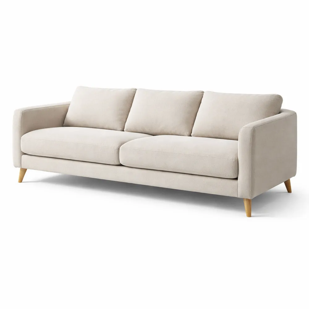 Dreisitzer-Sofa Holz Beige 210cm-Modernhavneu