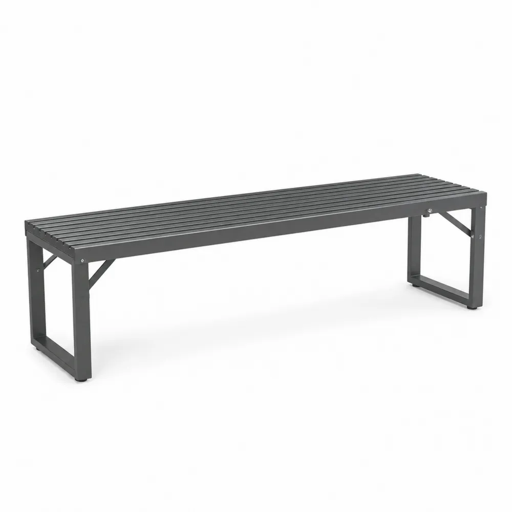 Gartenbank aus Aluminium in Grau 180 cm-Modernhavneu
