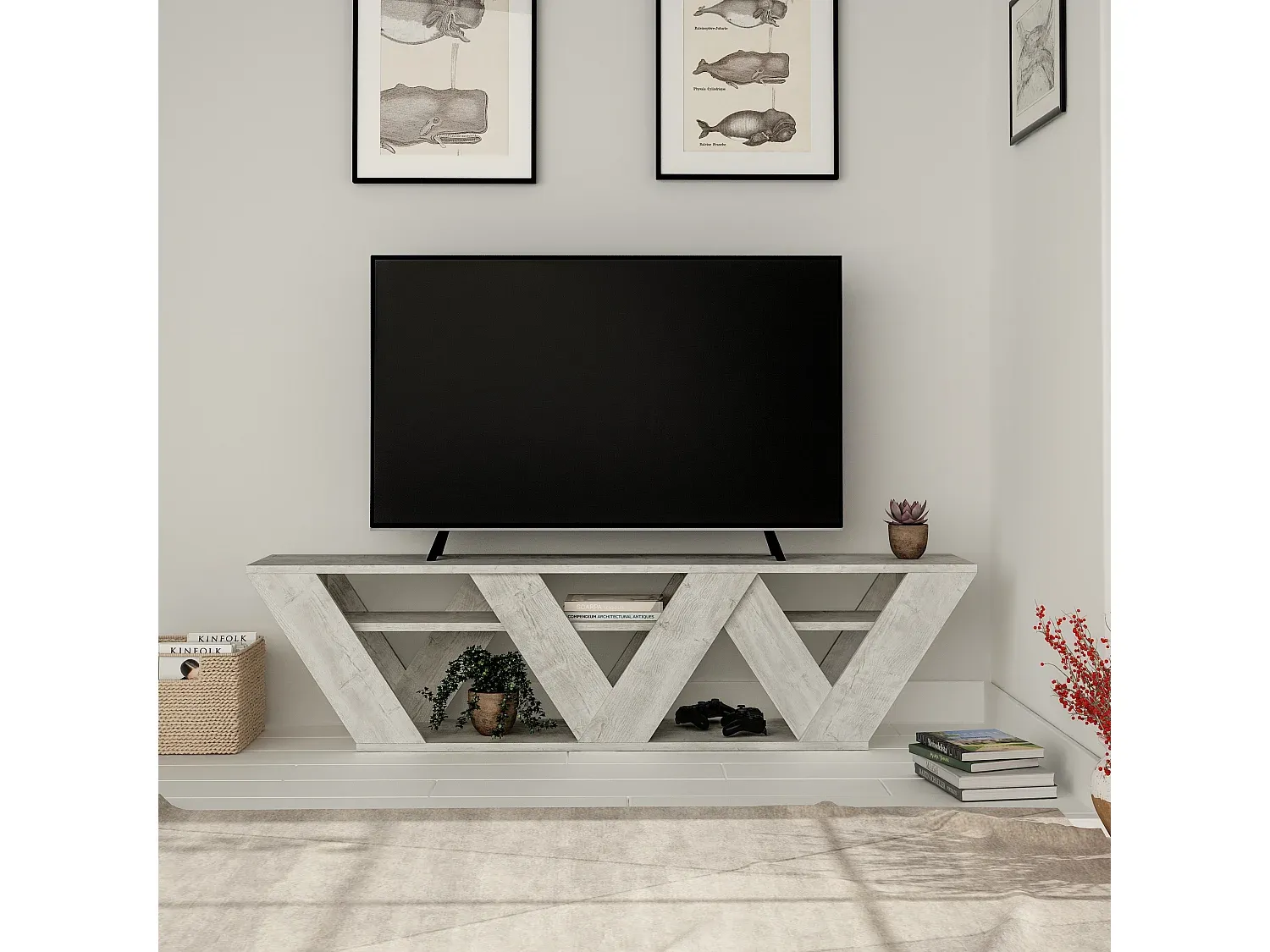 Wohnzimmer und Flur,Wohnzimmermöbel,TV-Board-COZYOVIRA