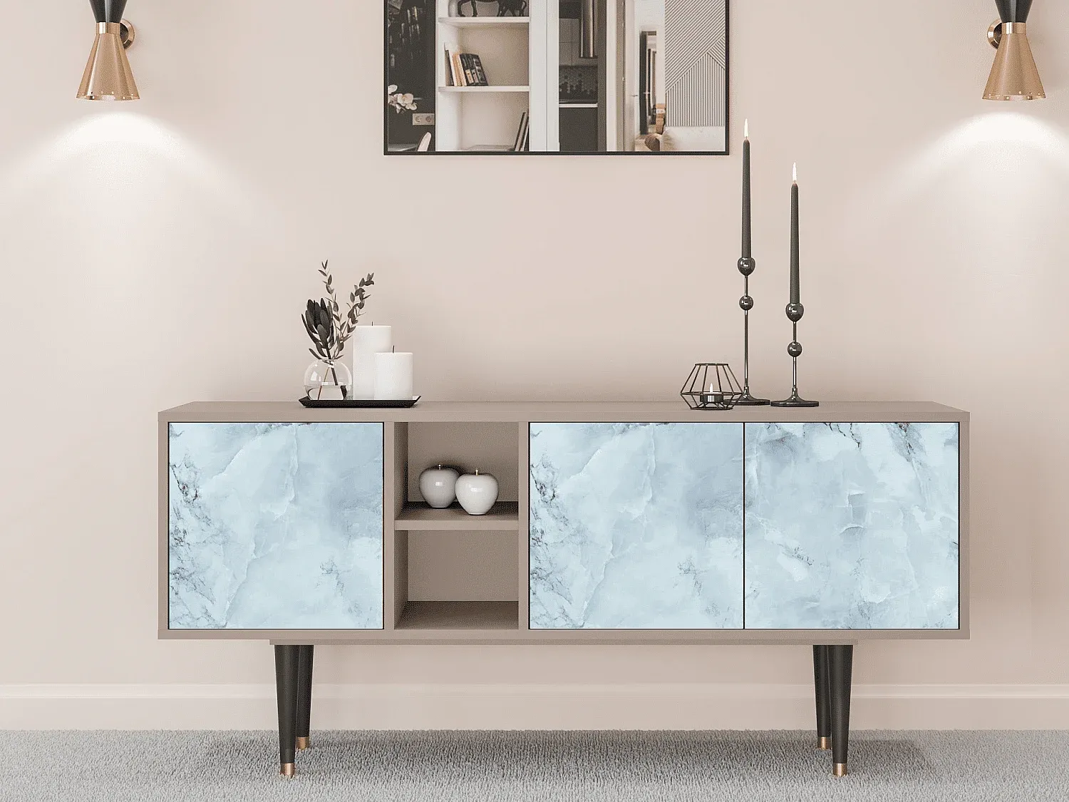 Wohnzimmer und Flur,Wohnzimmermöbel,TV-Board-COZYOVIRA