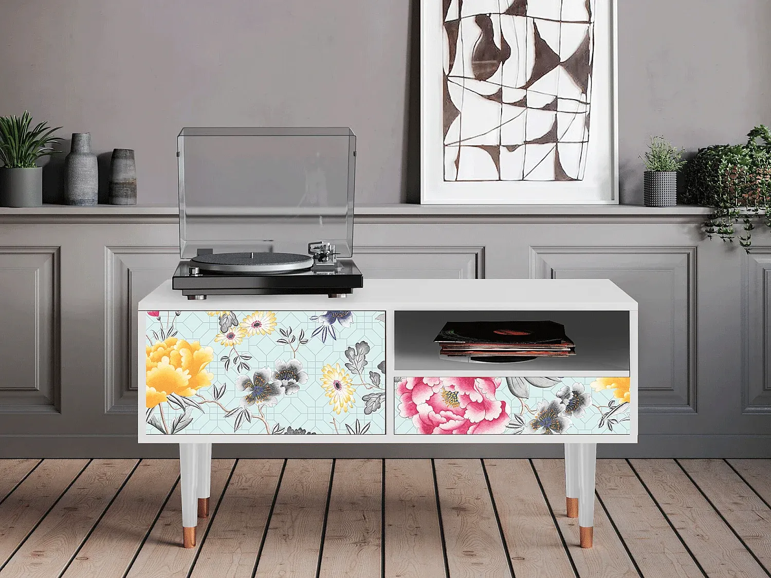 Wohnzimmer und Flur,Wohnzimmermöbel,TV-Board-COZYOVIRA