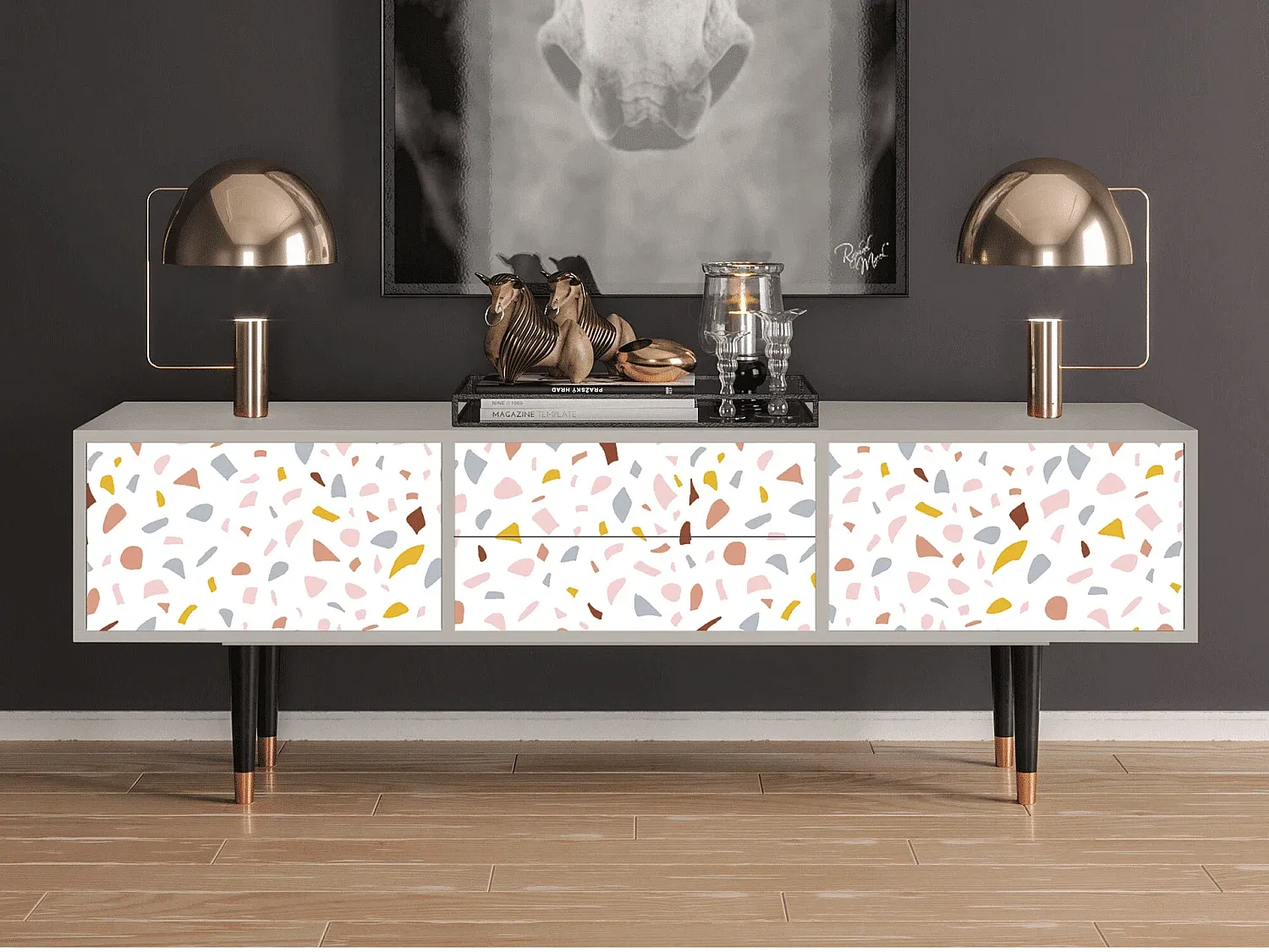 Wohnzimmer und Flur,Wohnzimmermöbel,TV-Board-COZYOVIRA