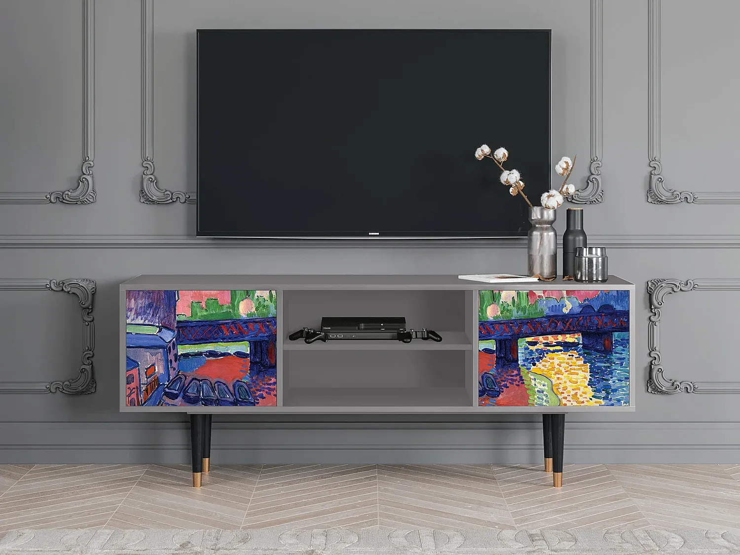 Wohnzimmer und Flur,Wohnzimmermöbel,TV-Board-COZYOVIRA