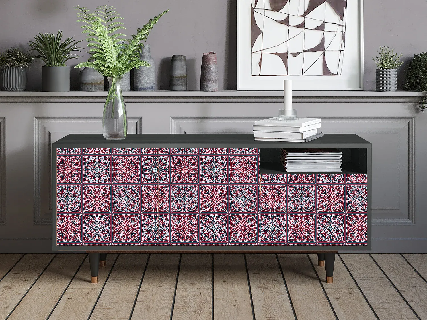 Wohnzimmer und Flur,Wohnzimmermöbel,TV-Board-COZYOVIRA