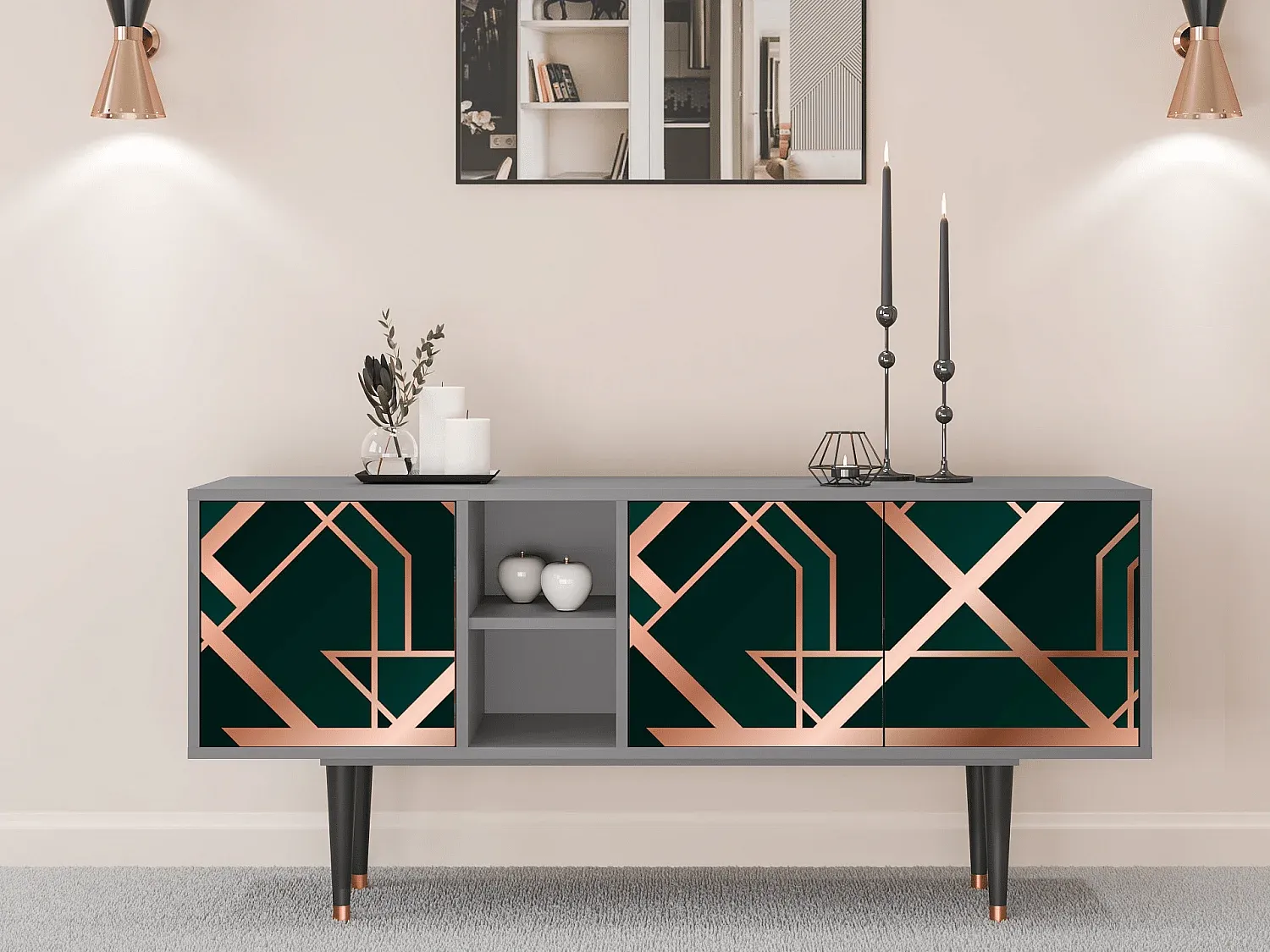 Wohnzimmer und Flur,Wohnzimmermöbel,TV-Board-COZYOVIRA