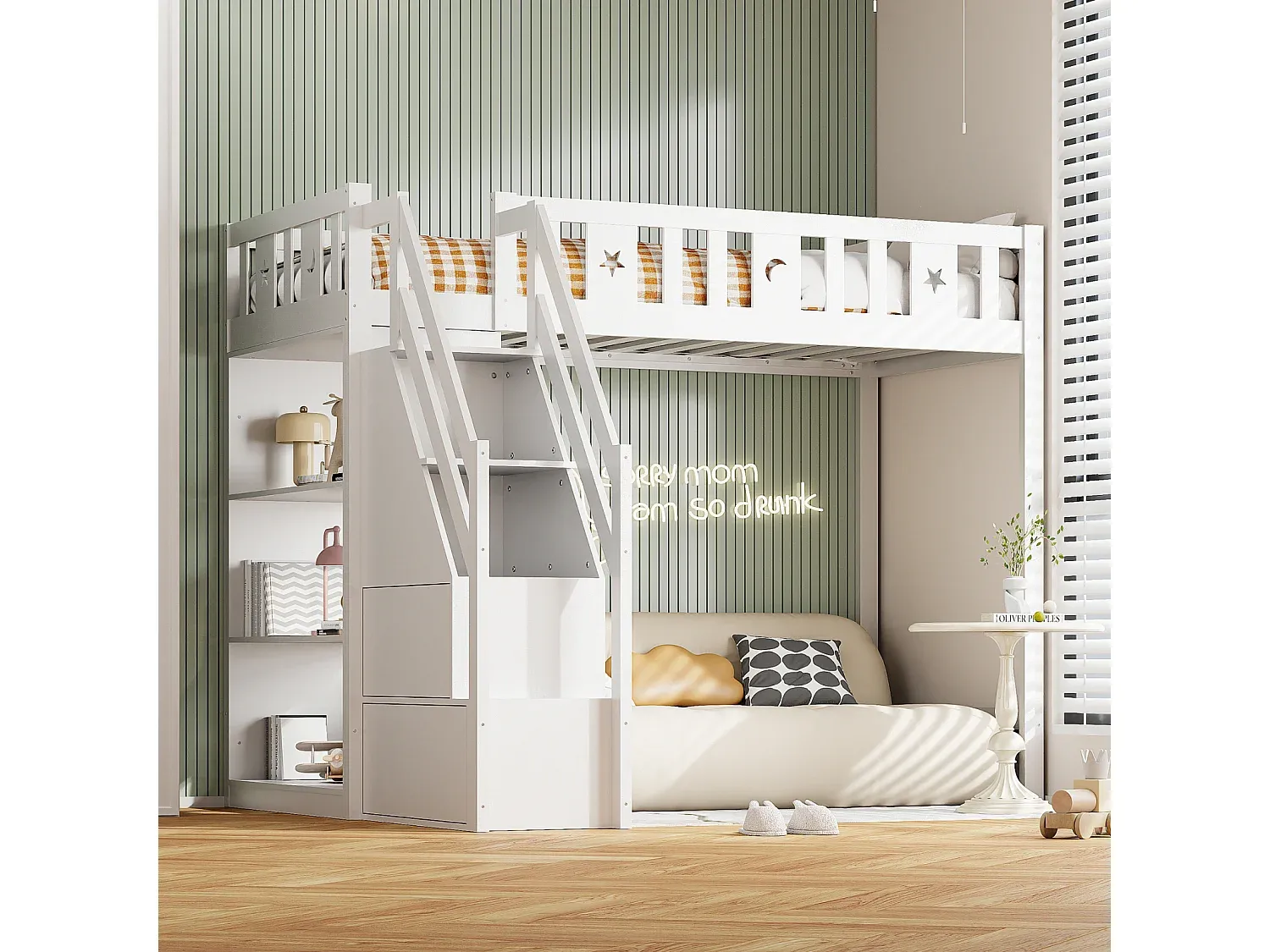 Schlafzimmer,Bereich Bett,Hochbett-COZYOVIRA