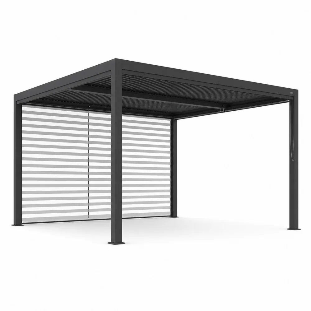 Pergola Ogrodowa z Aluminium Czarna 300x400 cm