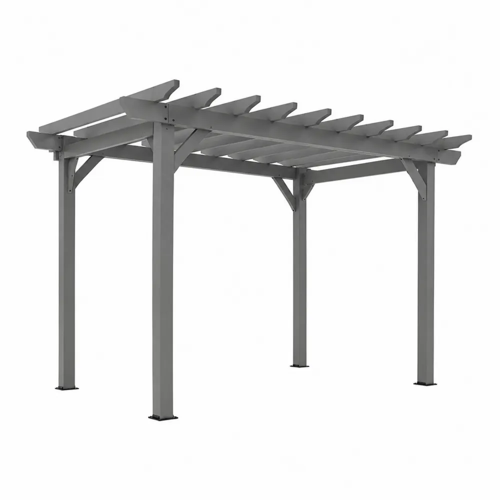 Pergola ogrodowa aluminiowa szara 300x300x250 cm