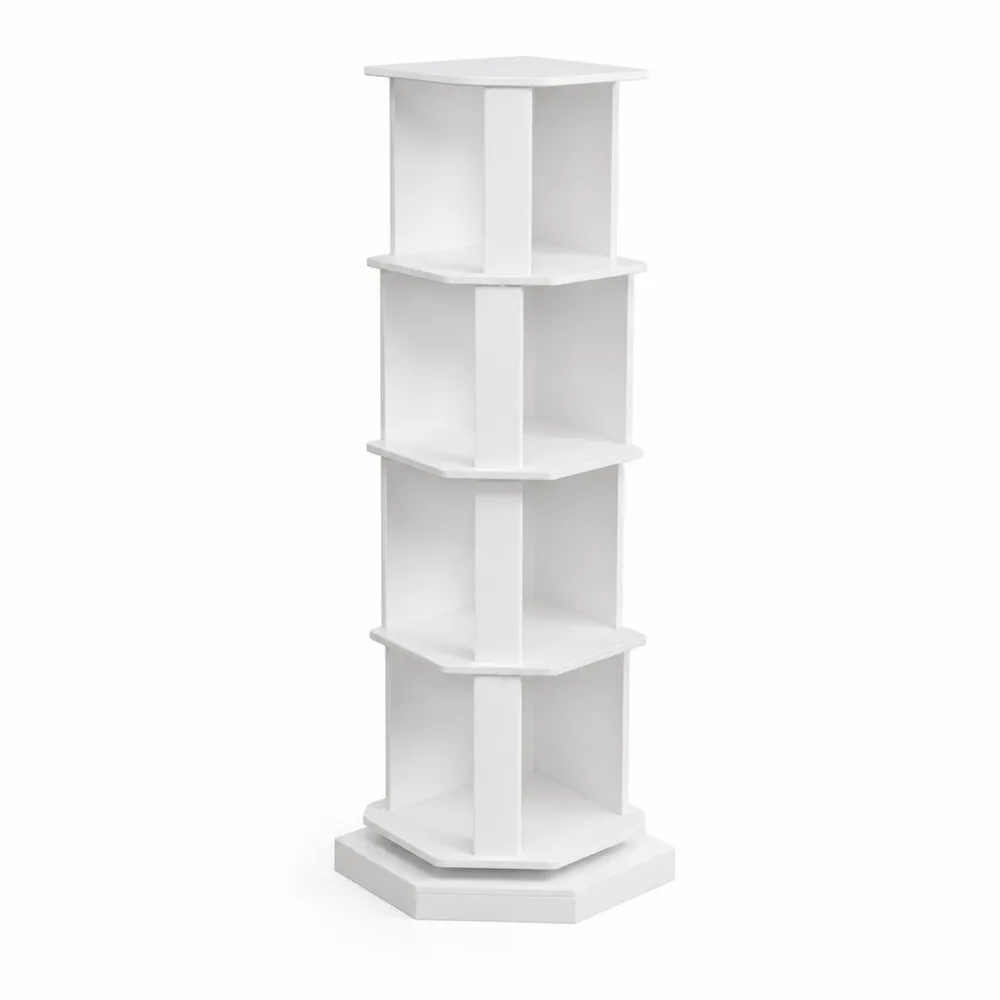 Regał sześciokątny z MDF biały 139 cm