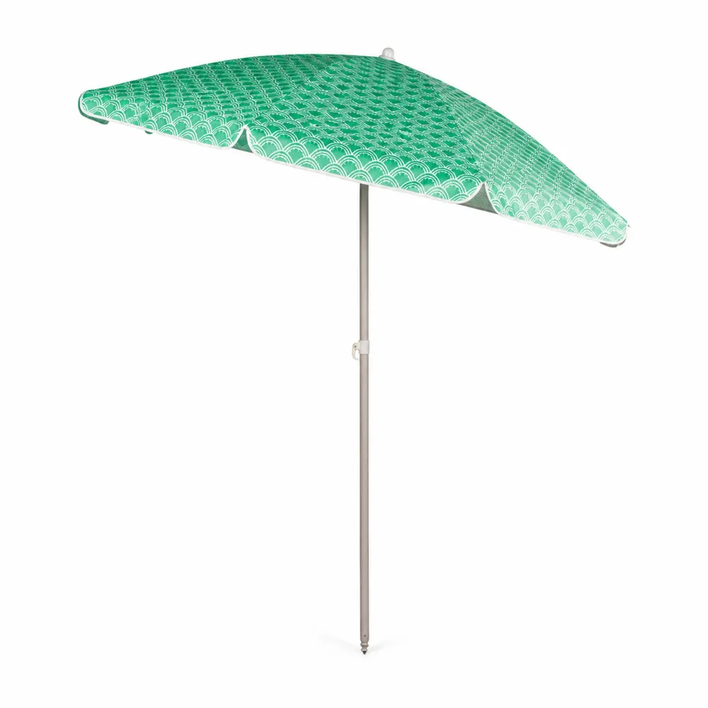 Parasol ogrodowy zielony poliester stal 200 cm
