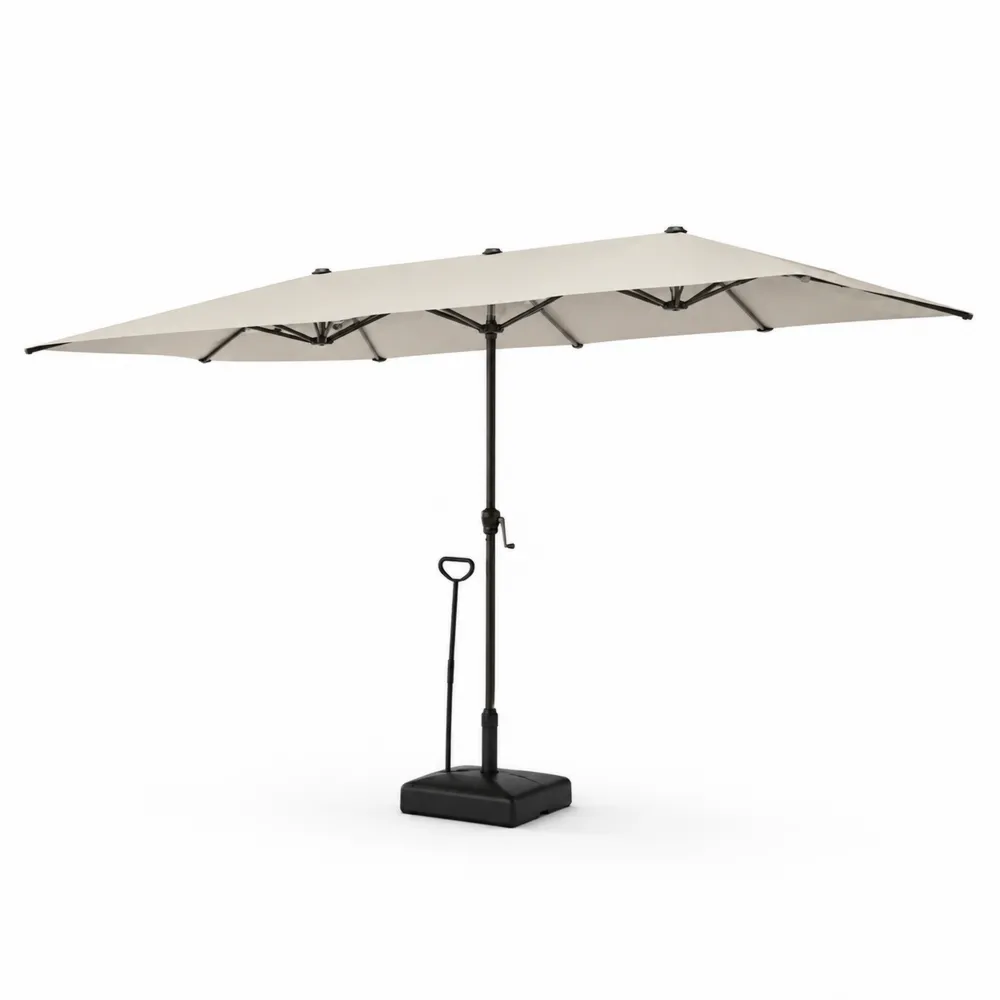 Prostokątny parasol ogrodowy 300x200 cm z aluminium i tkaniny poliestrowej
