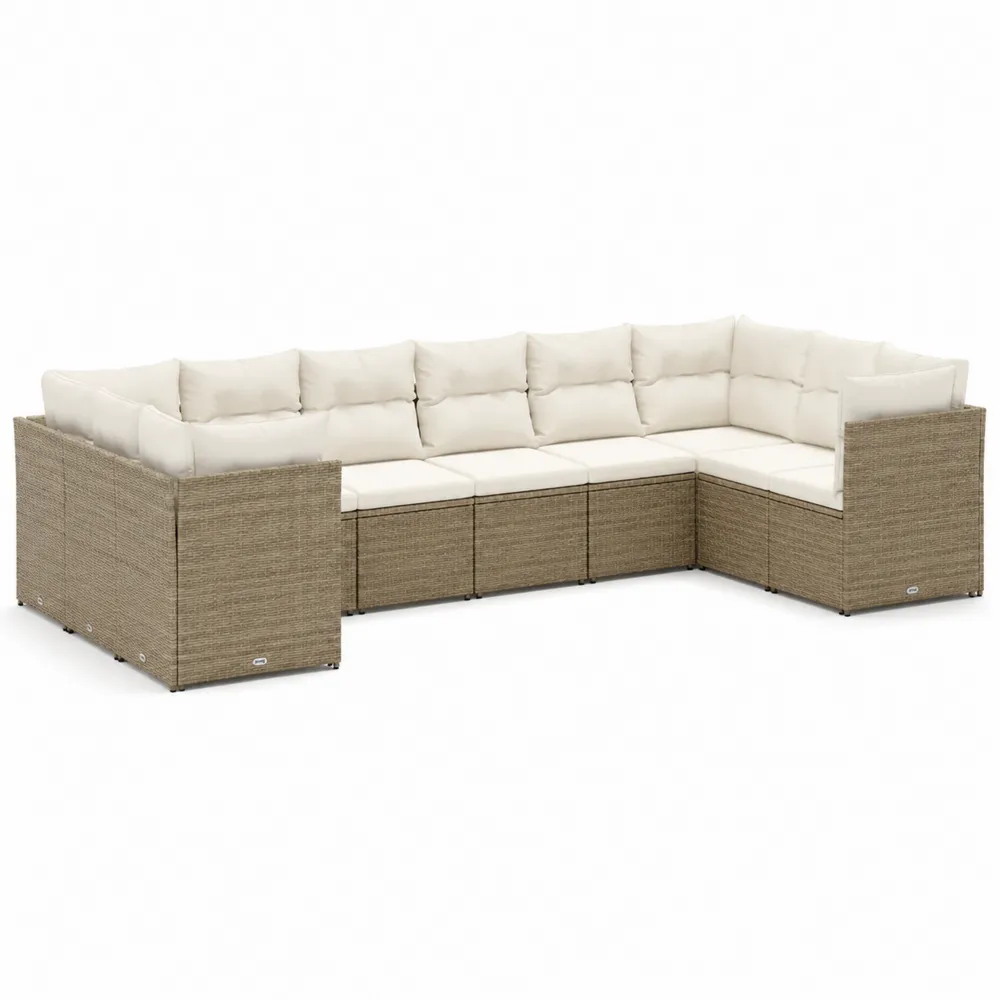 Modułowa sofa narożna z technorattanu z poduszkami
