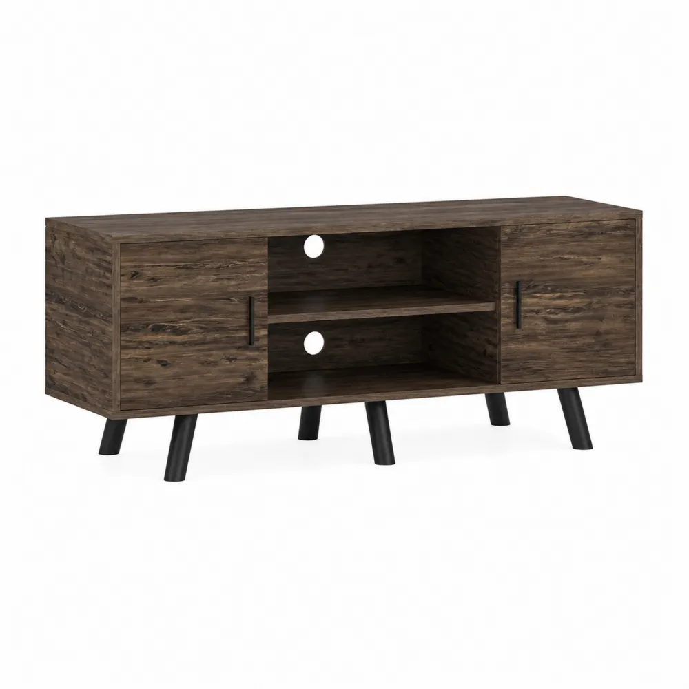 Szafka RTV z płyt MDF z półkami i drzwiczkami 120x40x60 cm