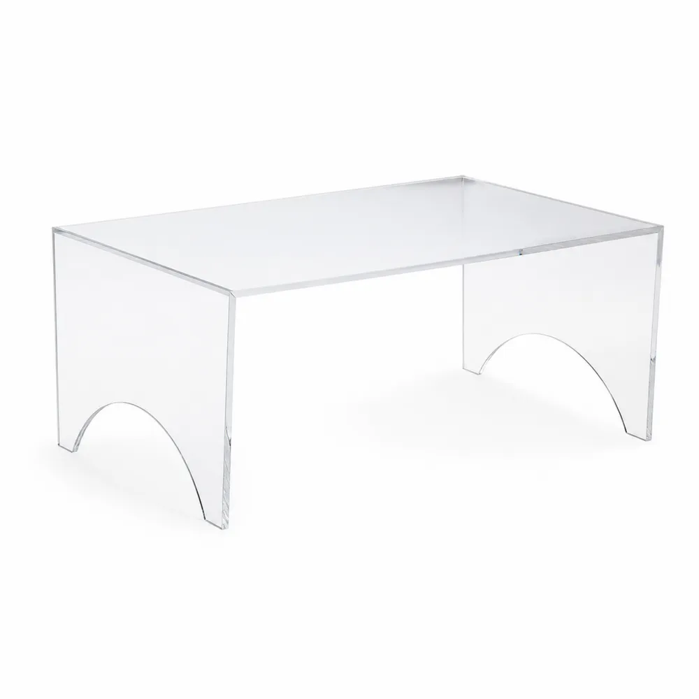 Stolik kawowy prostokątny z akrylu przezroczystego 100x50x45 cm