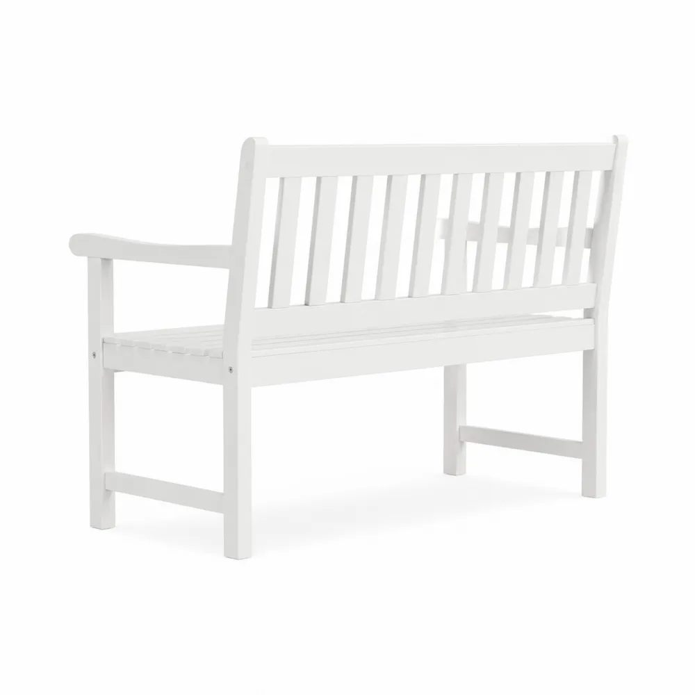 Drewniana ławka ogrodowa 120 cm Biała