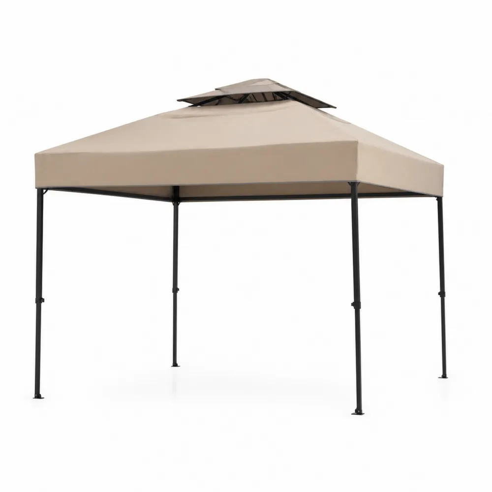 Pawilon metalowy z poliestrowym poszyciem, 300 cm x 300 cm, Beżowy