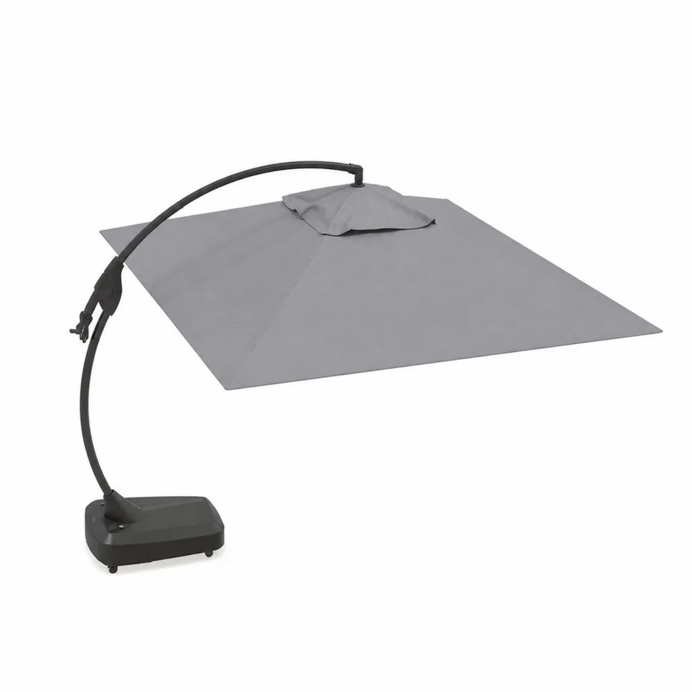 Parasolka ogrodowa z aluminiowym ramieniem, szara, 300 cm