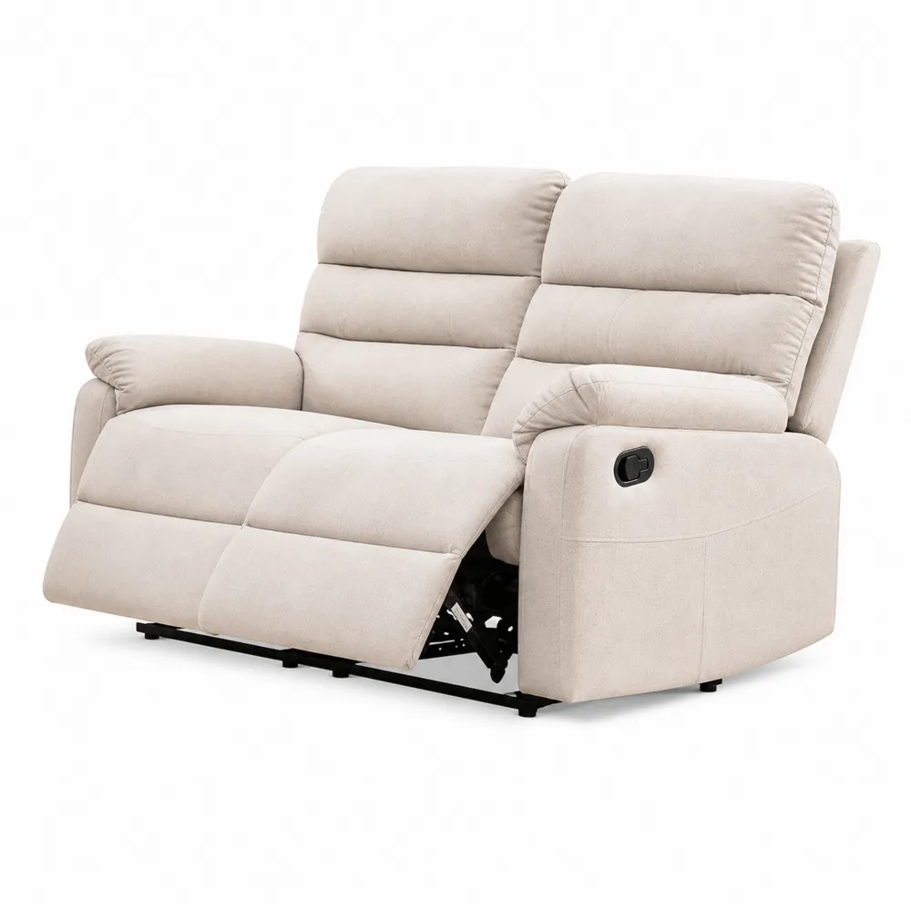 Dwuosobowa sofa z funkcją relaksu, tapicerowana mikrofibrą