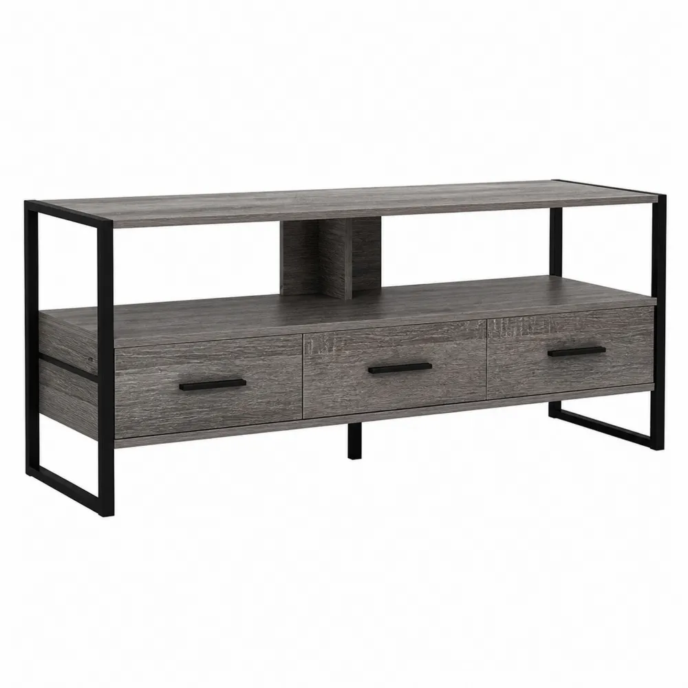 Szafka RTV z MDF i stali 150x40x55 cm