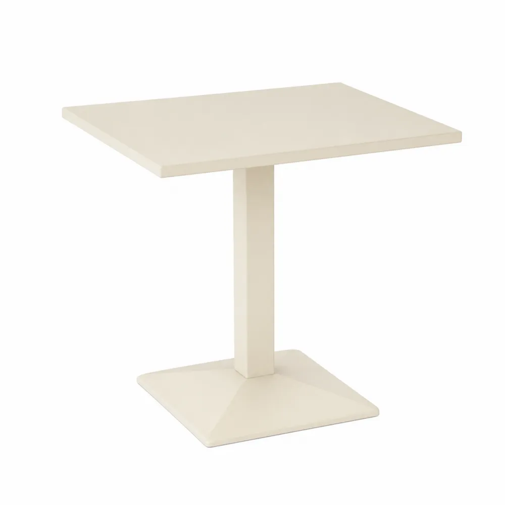 Stolik metalowy kwadratowy beżowy 60x60x75 cm