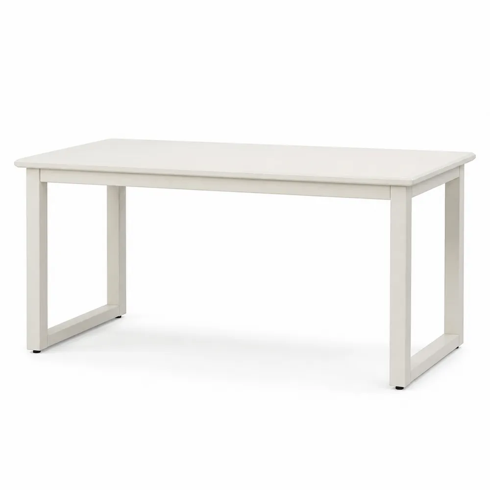 Stół prostokątny aluminiowy biały 150x90x75 cm