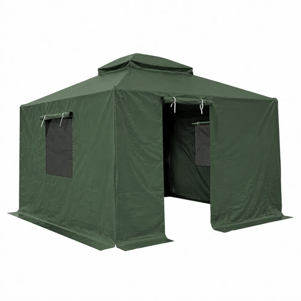 Outdoor Zelt Rechteckig Polyester Armeegrün 300x250x200 cm-novarvencio