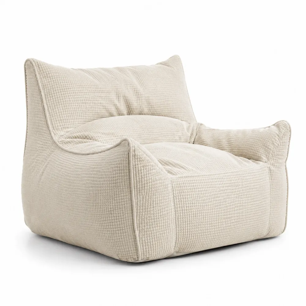 Cord Sessel Beige 90cm x 100cm x 85cm-novarvencio