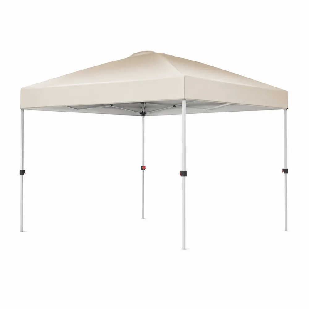 Faltpavillon 3x3m Beige Polyester Stahl-novarvencio