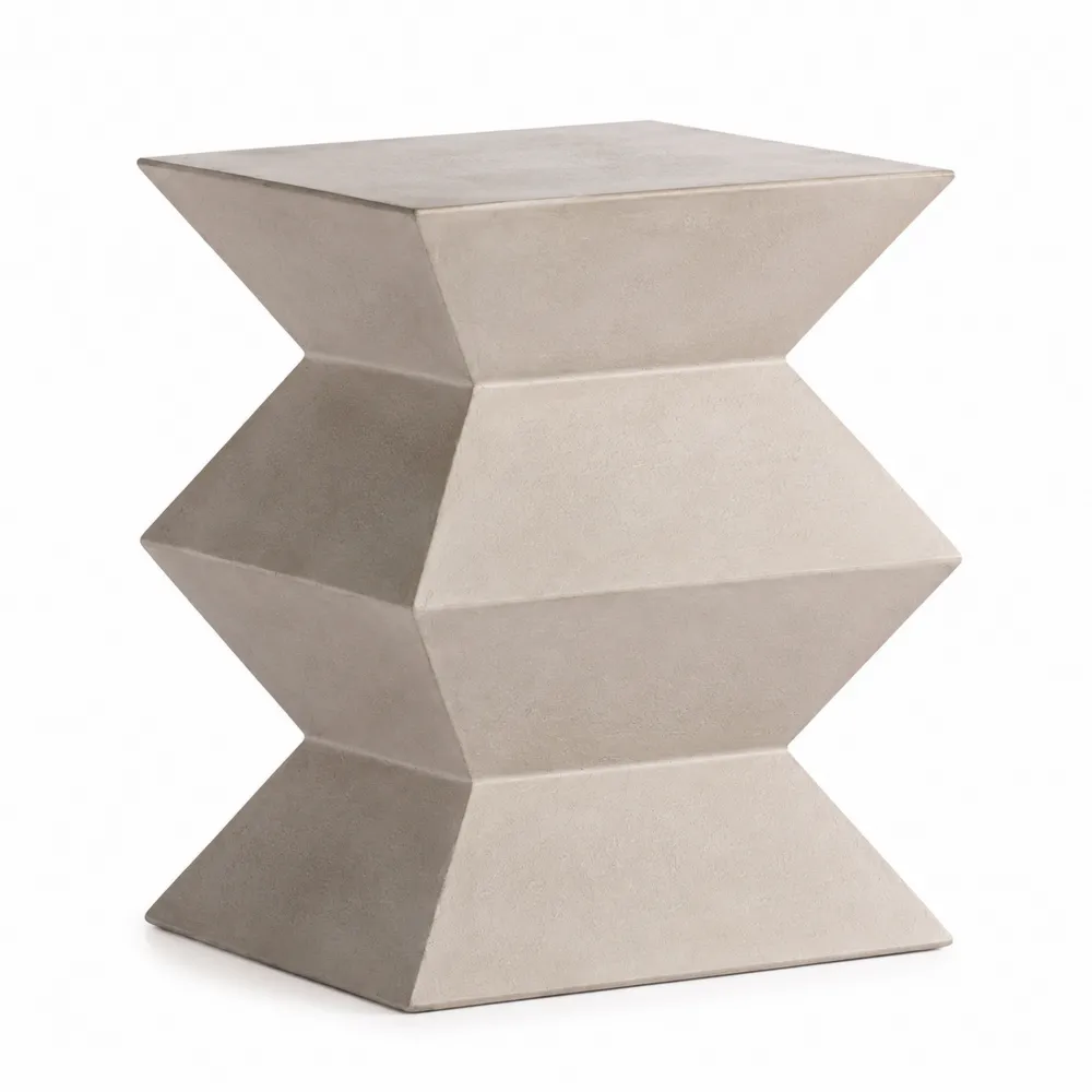 Beton-Beistelltisch Geformt Geometrisch Grau 40x60x40 cm-novarvencio