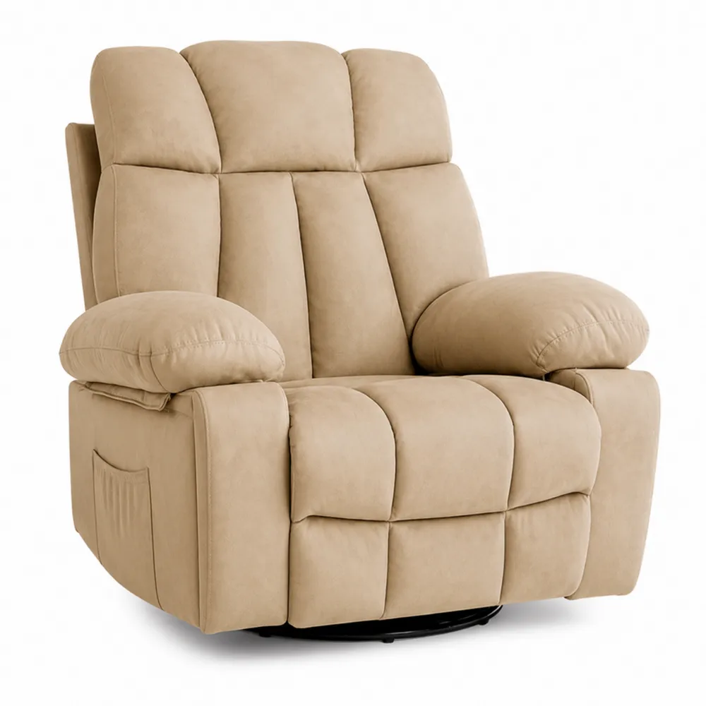 Liegesessel Mikrofaser Beige 95x100x90cm-novarvencio