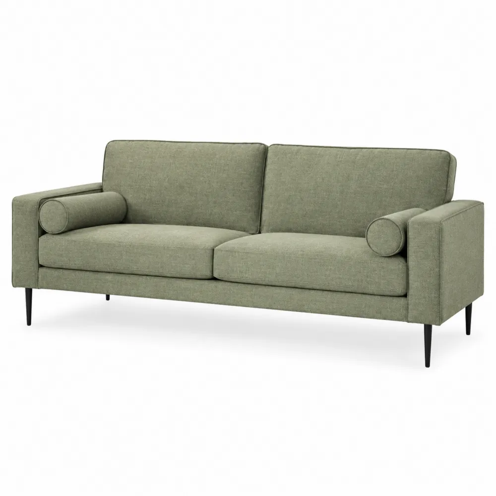 Sofa Dreisitzer Stoff Grün 200cm-novarvencio