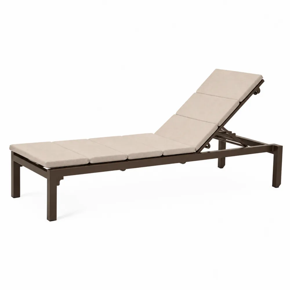 Gartenliege mit Aluminiumrahmen und Polyesterpolster Beige-novarvencio