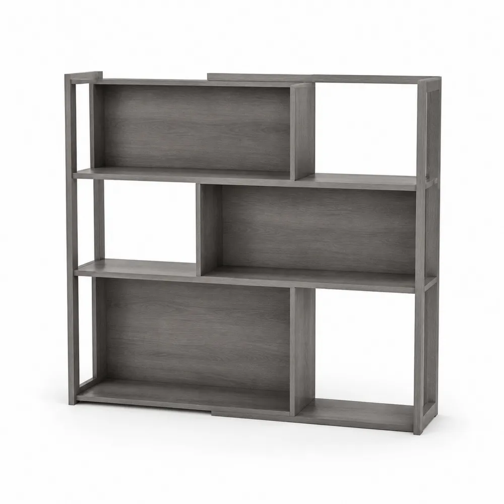 Regal Graues Holz 80x25x100 cm-novarvencio