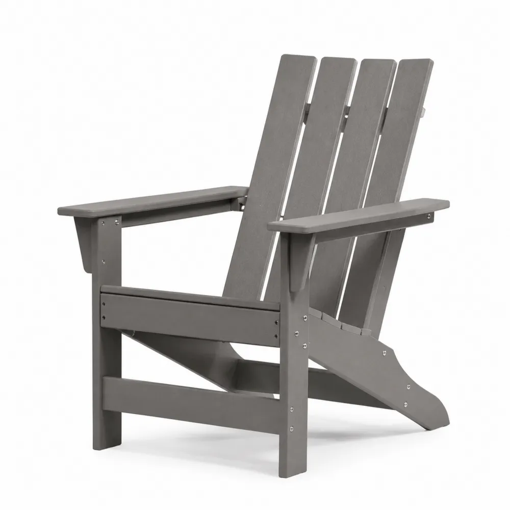 Adirondack Stuhl aus Polywood, Grau-novarvencio