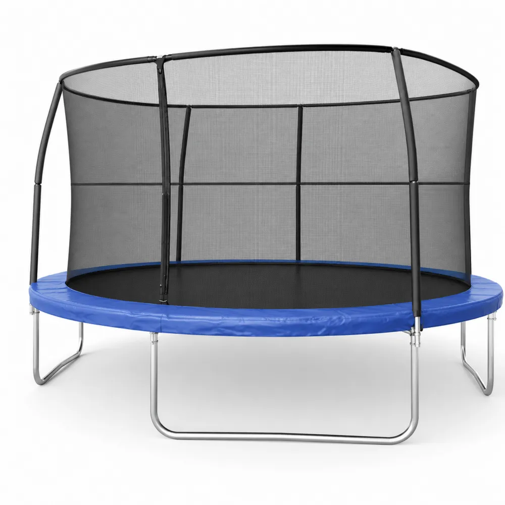 3m Rundtrampolin mit Sicherheitsnetz Blau-novarvencio