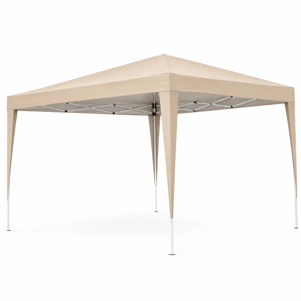 Pavillon Zelt 3x3m Aluminium und Polyester Beige-novarvencio