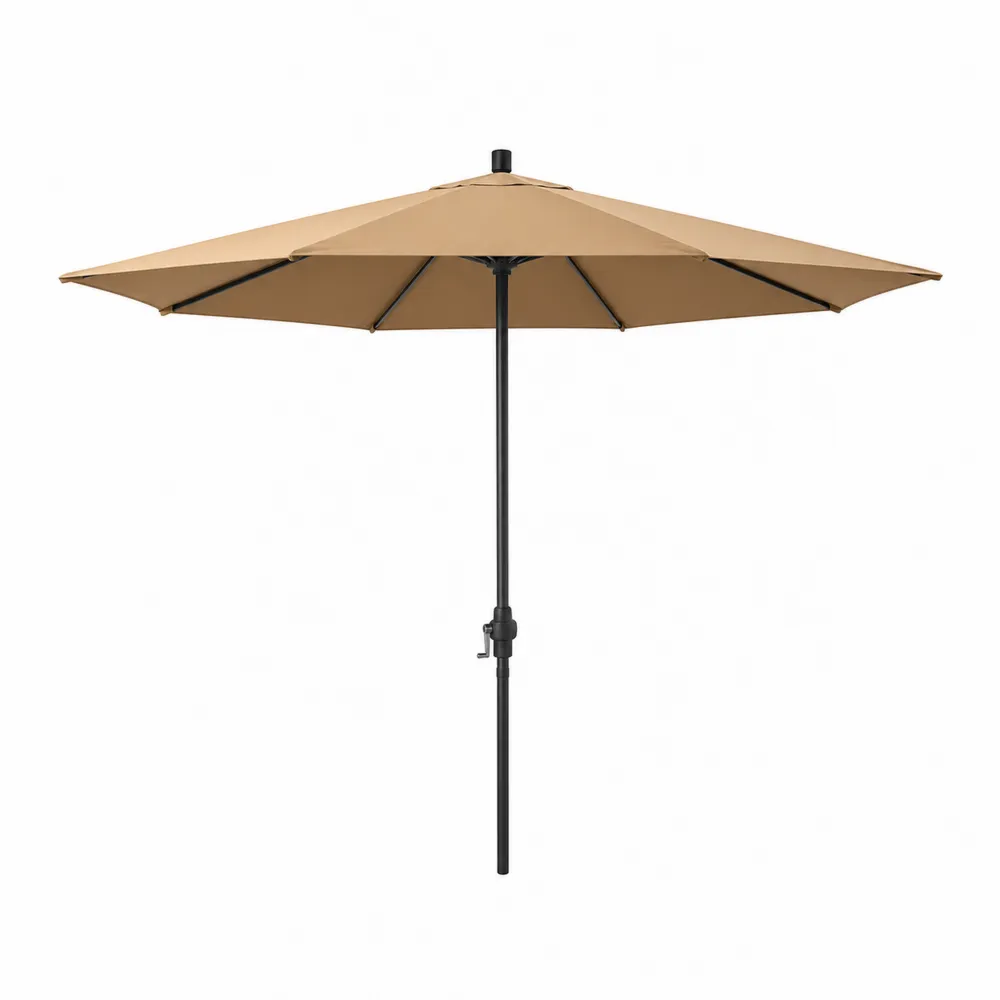 Runder Terrassenschirm 300 cm Aluminium Polyester Taupe-novarvencio
