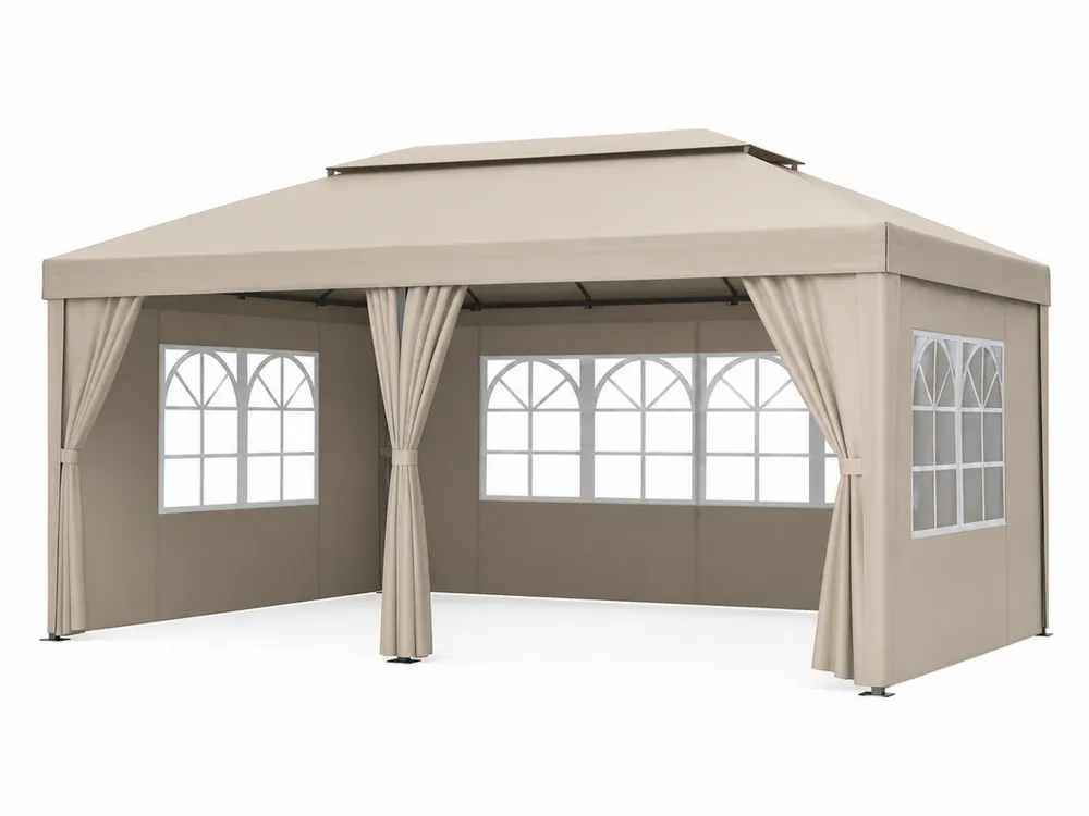 Pavillon Gartenzelt 3x4.5m Polyester Stahl