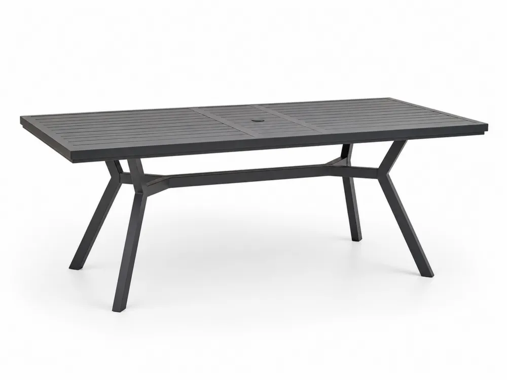 Aluminium Garten-Esstisch Rechteckig Anthrazit 200x100x75