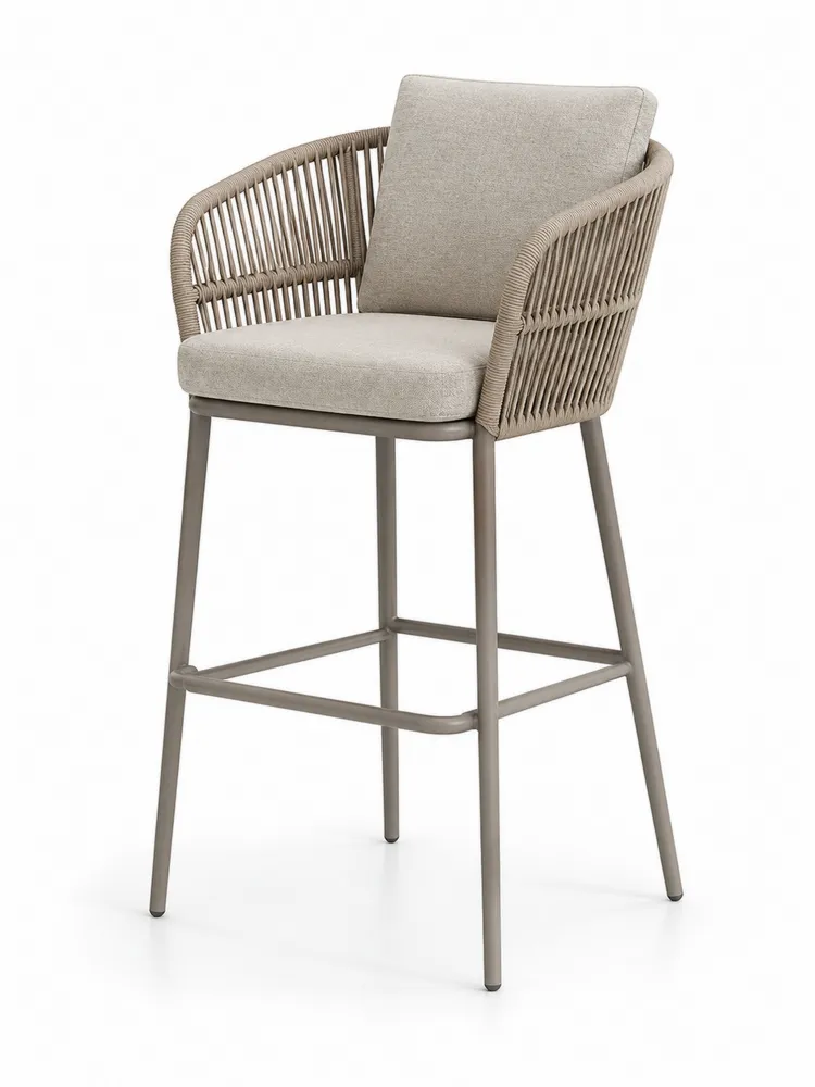 Barhocker Aluminium Seil Polyester