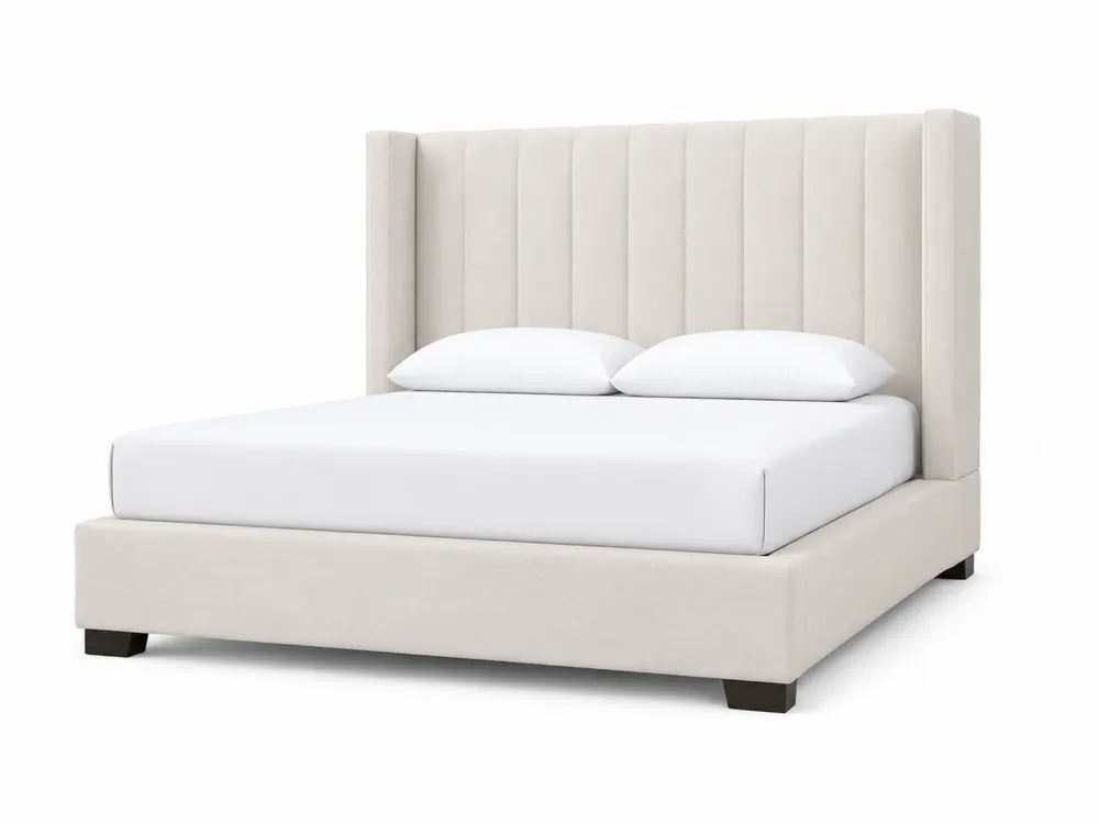 Polsterbett Leinen Beige 200x180