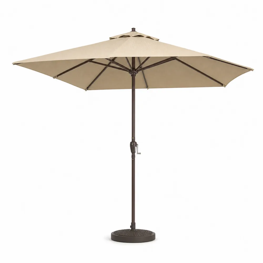 Runder Aluminium Sonnenschirm 3m Creme mit