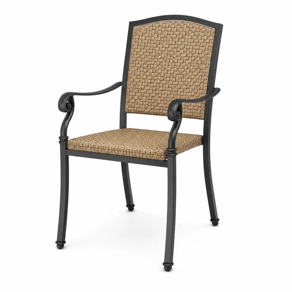 Aluminium Stuhl mit Synthetischem Rattan