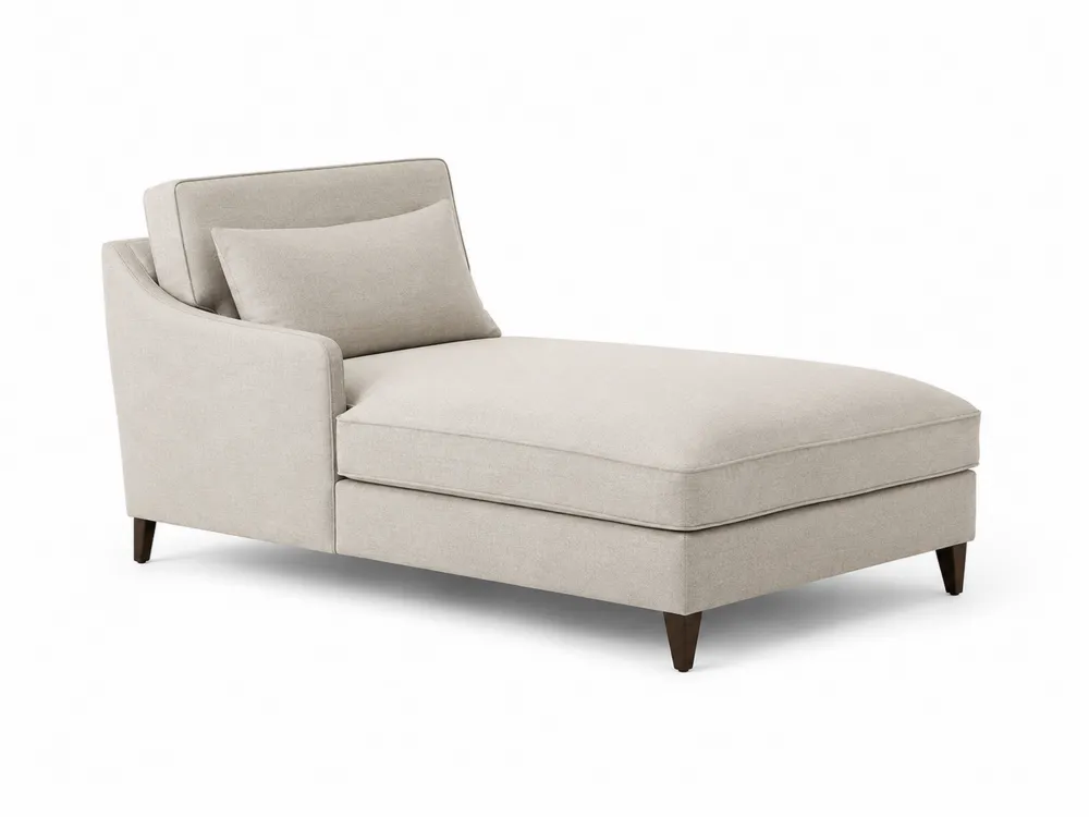 Recamiere Lounge Sofa Stoff Beige mit